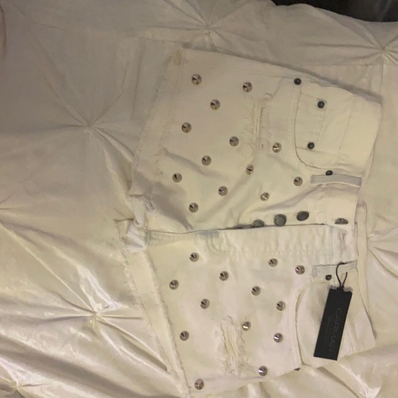 Carmar denim white jean shorts with tag brand new!